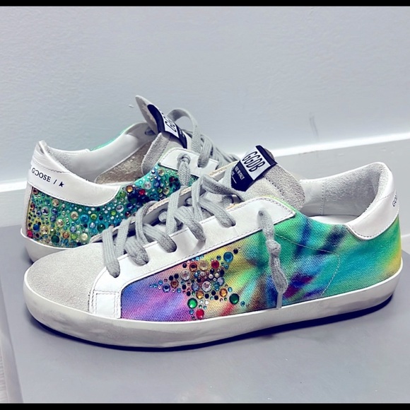 Golden Goose - Superstar Sneakers w/ Rainbow Crystals 38 - Picture 4 of 8